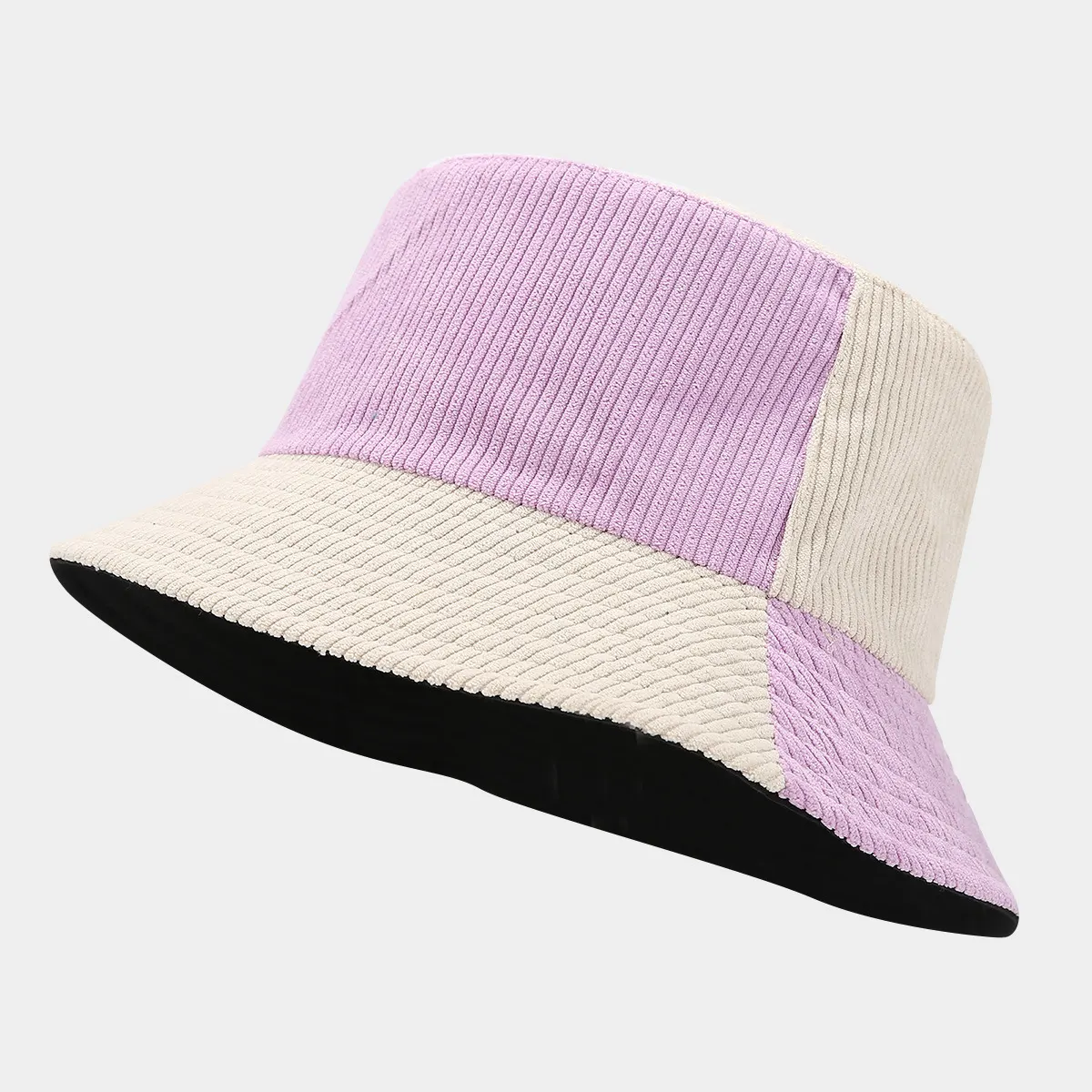 Color-Block Corduroy Bucket Hat
